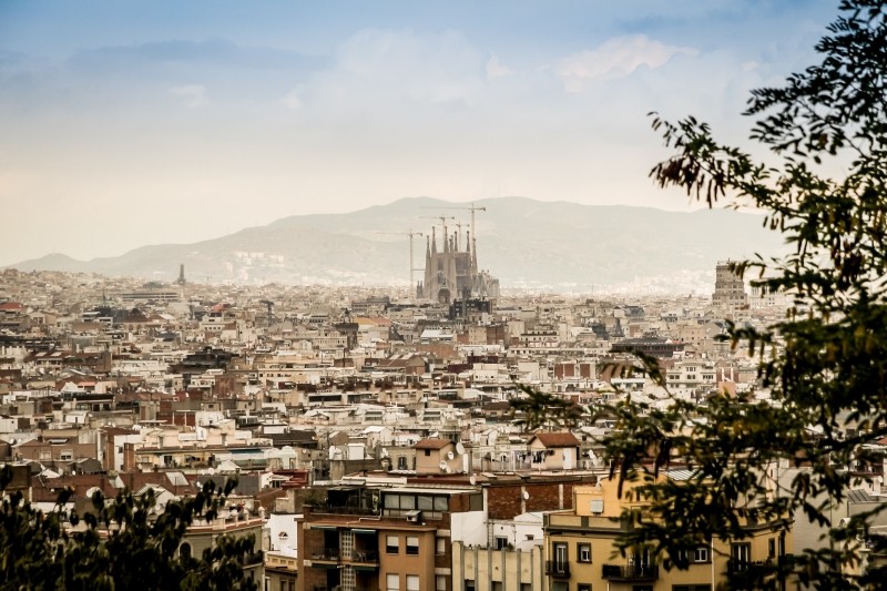 Aussicht auf Barcelona Stadt