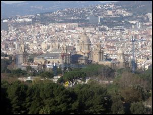 Blick auf Barcelona vom Montjuïc Berg