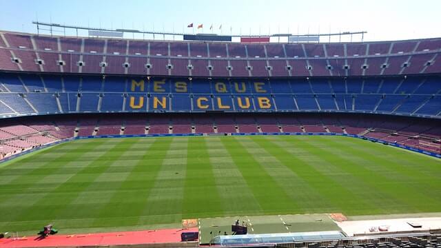 stadion des fc barcelona in der oberen zone der kreisstadt