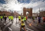 Menschen beim Barcelona-Marathon