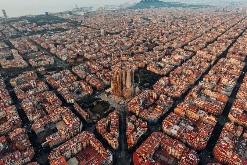 Blick auf die Stadt Barcelona